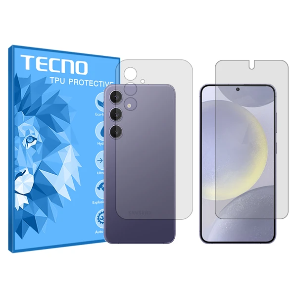 محافظ صفحه نمایش شفاف تکنو مدل HyGEL مناسب برای گوشی موبایل سامسونگ Galaxy S24 Plus به همراه محافظ پشت گوشی 