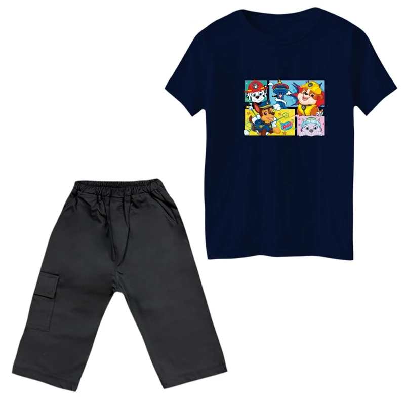 ست تی‌شرت و شلوارک پسرانه مدل سگ های نگهبان