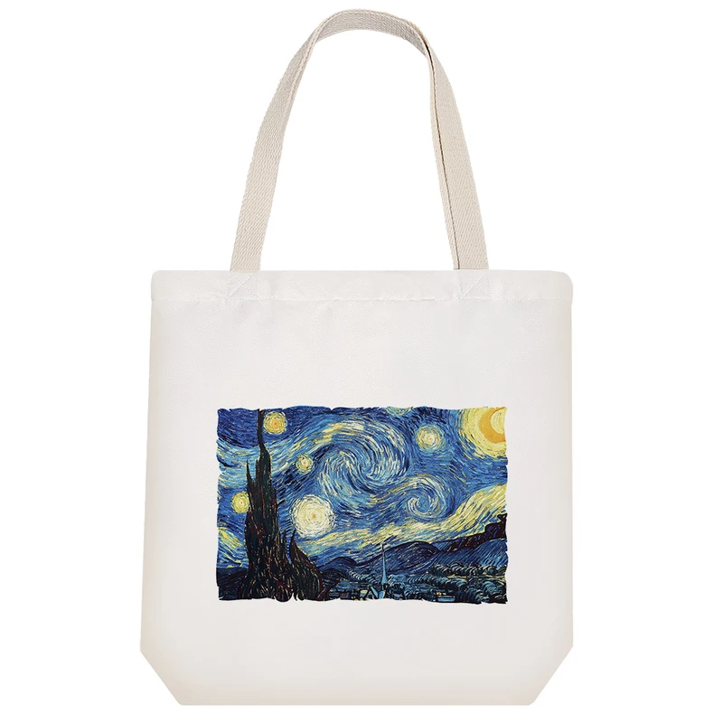 ساک خرید خندالو طرح نقاشی شب پر ستاره ونگوگ کد 716