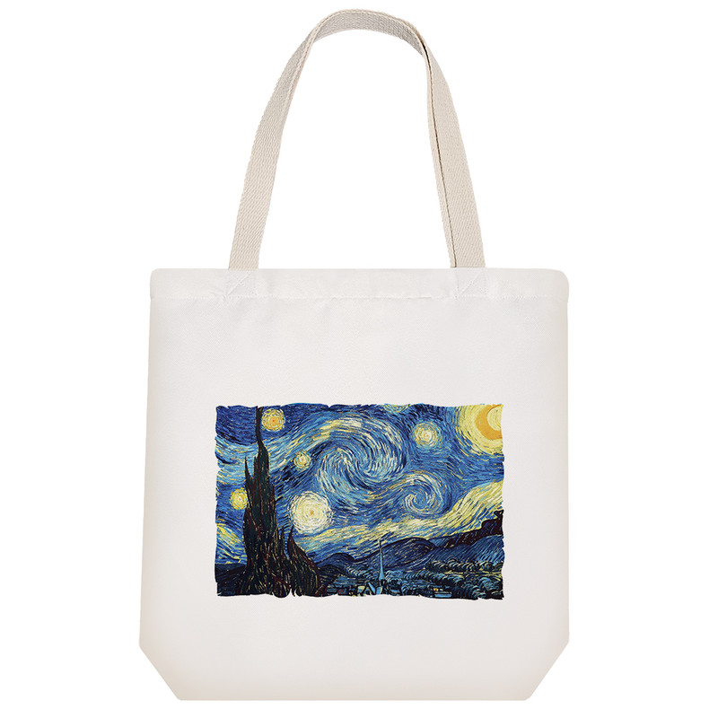 ساک خرید خندالو طرح نقاشی شب پر ستاره ونگوگ کد 716
