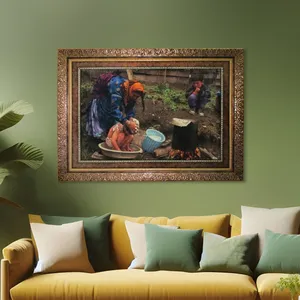 تابلو فرش ماشینی نقش نگار رضوی طرح عشایر کد 502C