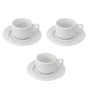 سرویس قهوه خوری 6 پارچه شرکت صنایع چینی تقدیس مدل اسپرسو هتلی رلیف