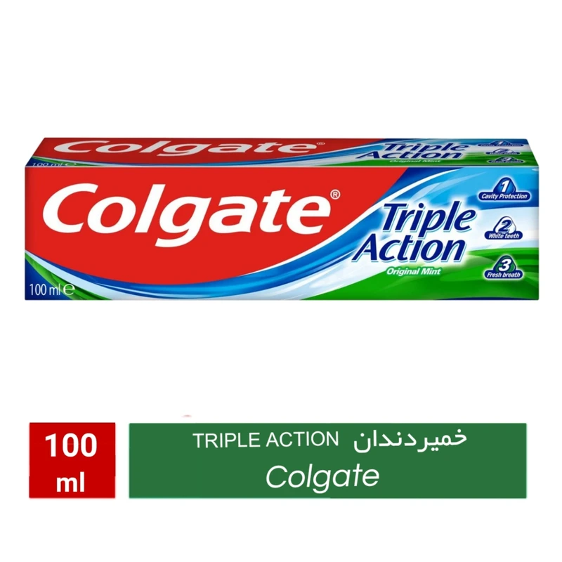 خمیردندان کلگیت مدل triple action 123 حجم 100 میلی لیتر عکس شماره 2