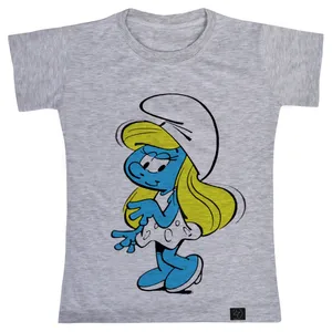 تی شرت آستین کوتاه دخترانه 27 مدل اسمورف کد V192