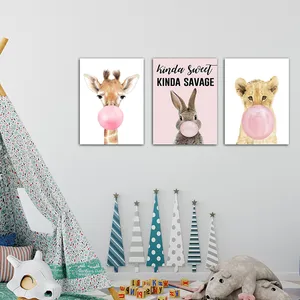 تابلو کودک و نوزاد مدل کوچولو بادکنکی مجموعه 3 عددی