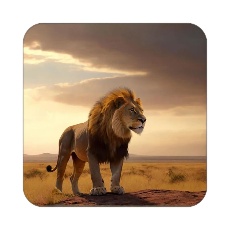 زیر لیوانی کاکتی طرح شیر مدل mp23011