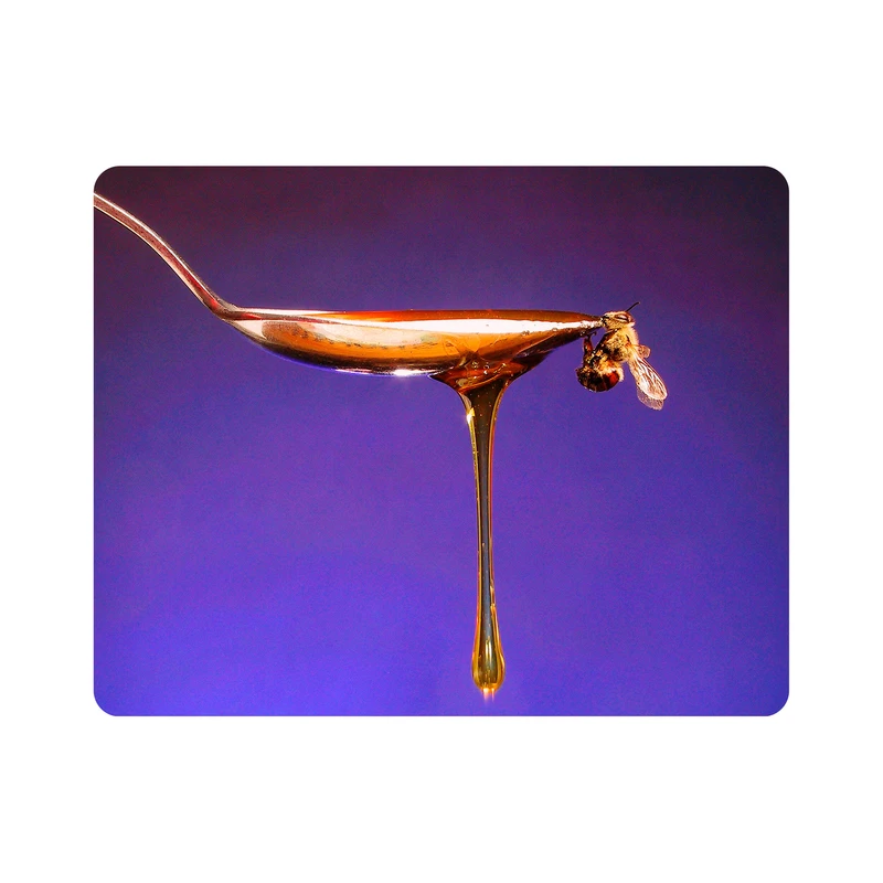 ماوس پد اطلس آبی طرح قاشق و عسل و زنبور  مدل T5855