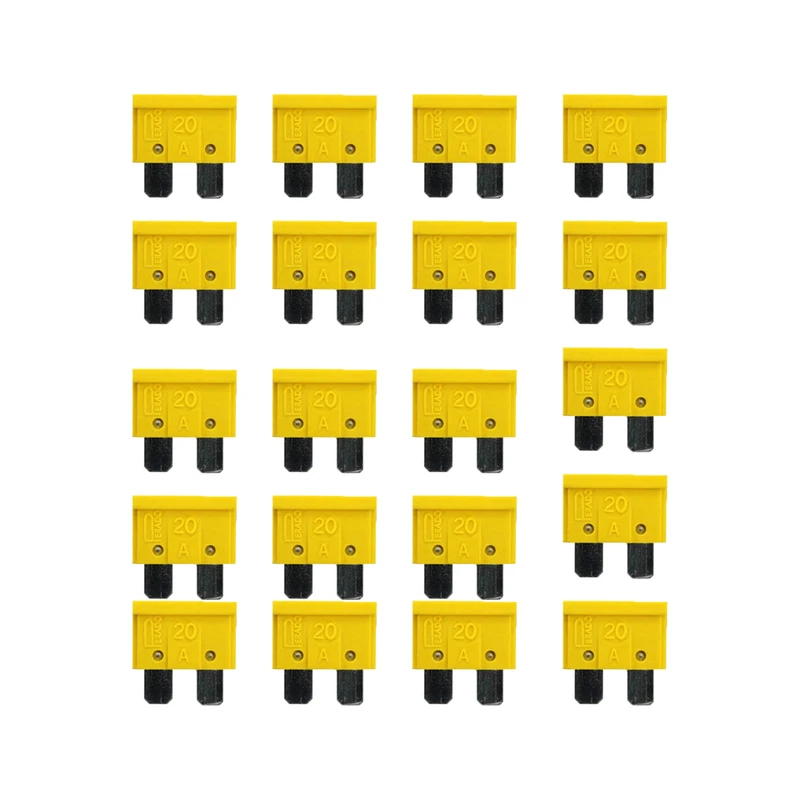 فیوز خودرو 20 امپر مدل M10 بسته 20 عددی