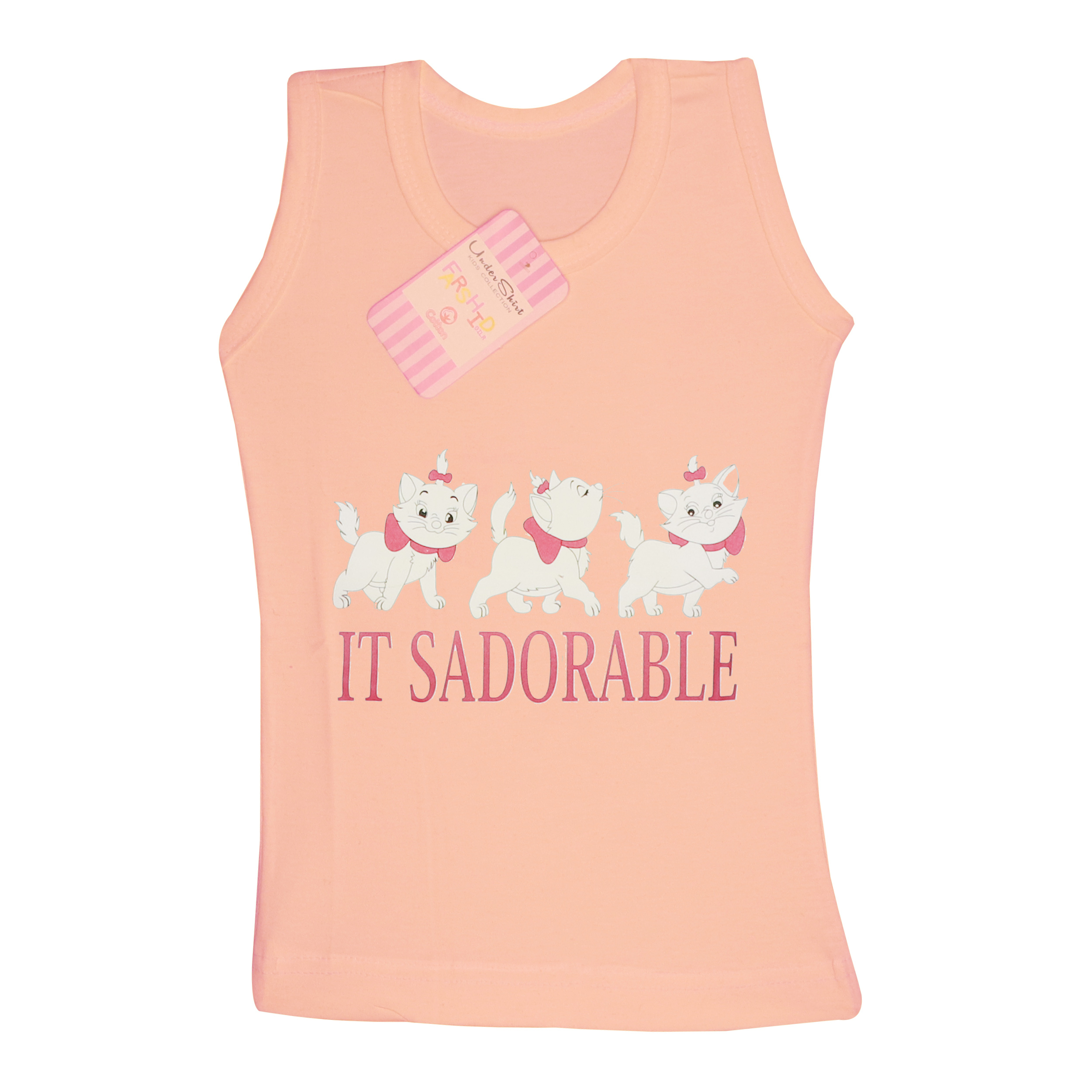 تاپ دخترانه طرح IT SADORABLE کد 51145 رنگ گلبهی
