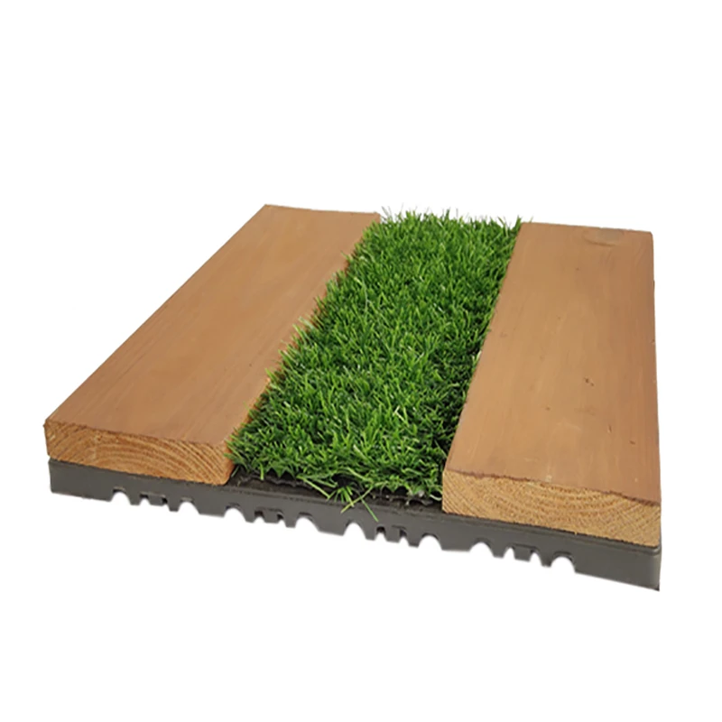 عکس شماره 3 : کفپوش مدل تایل ترمو چمن 3 ردیفه سایز 30x30 سانتی متر بسته 6 عددی