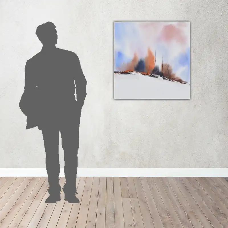 نقاشی آبرنگ طرح منظره کد 016