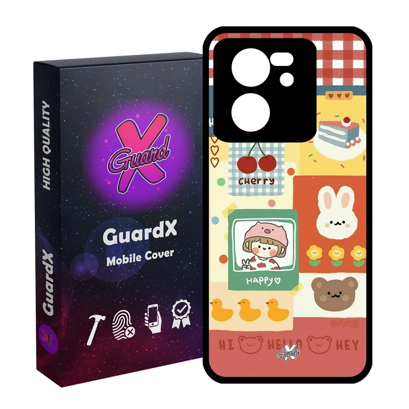 کاور گارد ایکس طرح دختر مدل Glass10515 مناسب برای گوشی موبایل شیائومی 13T/13T Pro/Redmi K60 Ultra