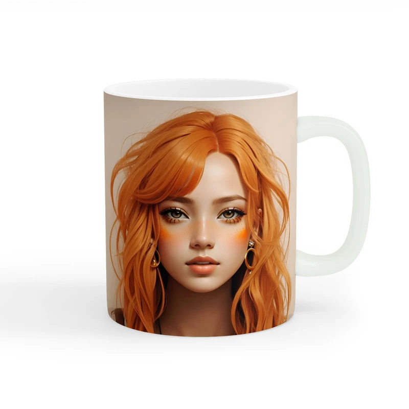 ماگ طرح دخترانه دختر جذاب کد wall-8446