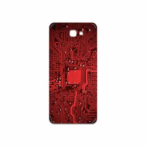 MAHOOT Red Printed Circuit Board Cover Sticker for Samsung Galaxy J7 Prime