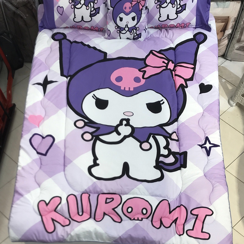 سرویس خواب مدل کرومی kuromi کد 08 یک نفره 5 تکه