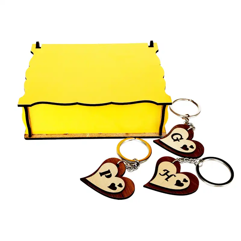 جاکلیدی مدل چوبی حروف انگلیسی مجموعه 21 عددی