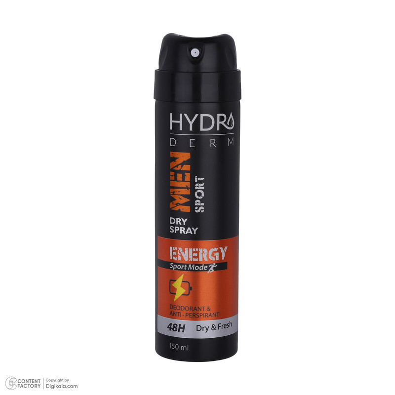 اسپری ضد تعریق مردانه هیدرودرم مدل Energy حجم 150 میلی لیتر