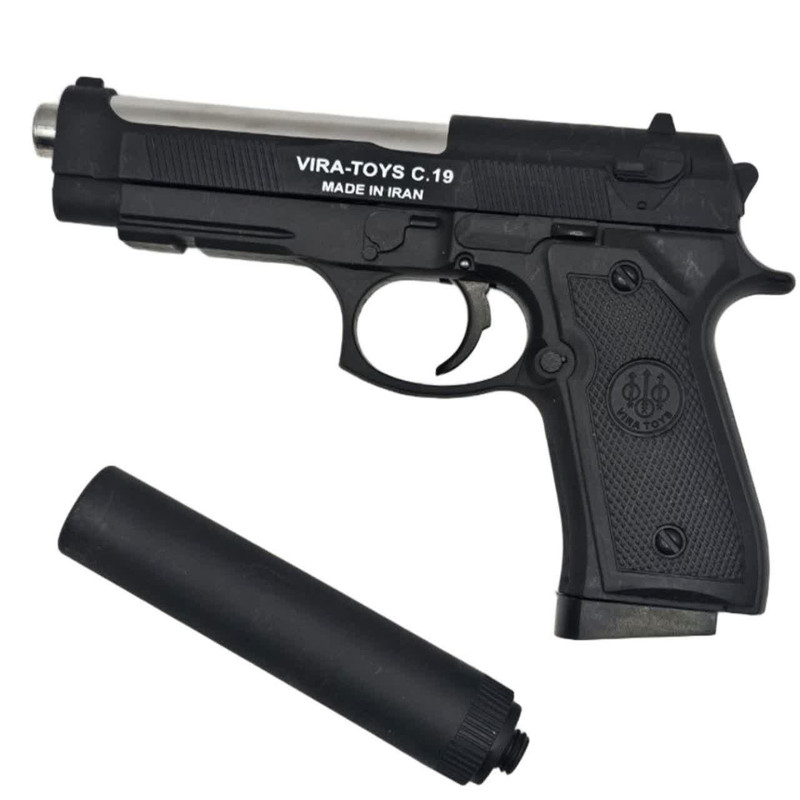 تفنگ بازی ناب سل مدل کلت خشاب خور C19 کد AIRSOFT GUN C19 مناسب برای نوجوانان