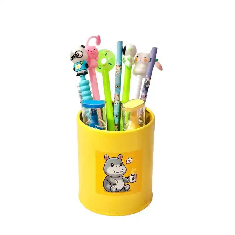 جامدادی رومیزی مدل فلزی پاستلی طرح اسب آبی