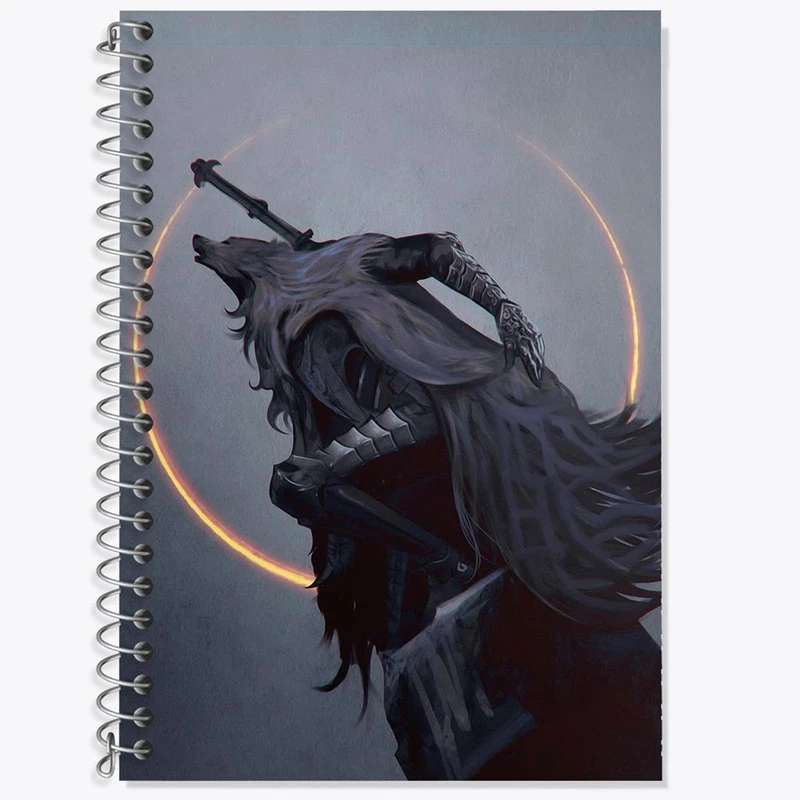 دفتر زبان 50 برگ خندالو مدل سه خط طرح بازی الدن رینگ Elden Ring کد 26130