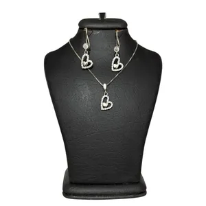 نیم ست نقره زنانه مدل قلب کد 00324