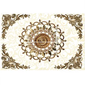 تایل سقفی طرح اسلیمی  کد ST 6103-6 سایز 60x60 سانتی متر مجموعه 6 عددی