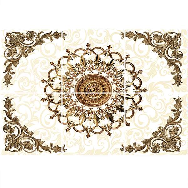 تایل سقفی طرح اسلیمی کد ST 6103-6 سایز 60x60 سانتی متر مجموعه 6 عددی تایل سقفی طرح اسلیمی کد ST 6103-6 سایز 60x60 سانتی متر مجموعه 6 عددی