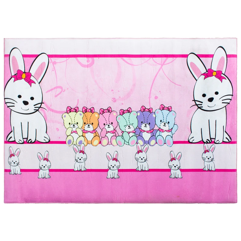 فرش ماشینی جانگل مدل Rabbit کد 3D1019