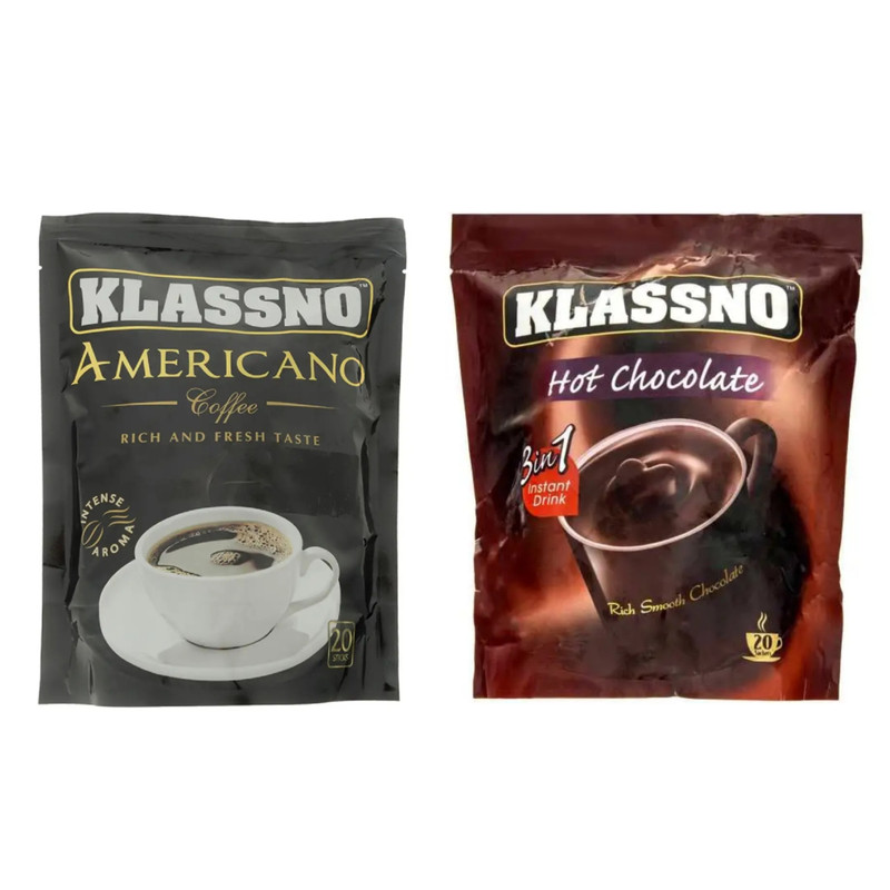 قهوه فوری Americano و شکلات داغ کلاسنو - 800 گرم بسته 40 عددی