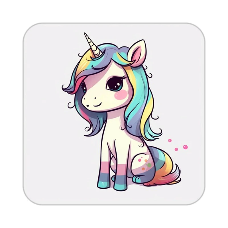 زیر لیوانی کاکتی طرح اسب تک شاخ و یونیکورن مدل mp29565