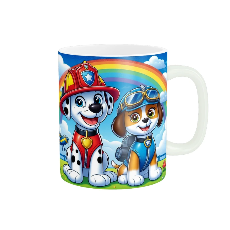 ماگ پادآفرین مدل کارتونی طرح سگ های نگهبان کد p9155