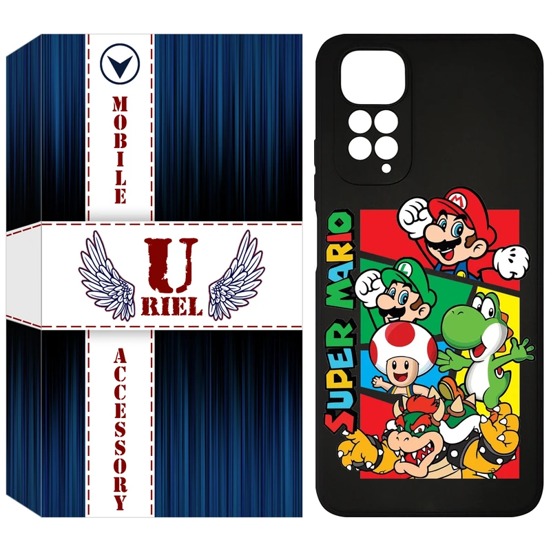 کاور یوریل مدل KSH کد 76 طرح ماریو مناسب برای گوشی موبایل شیائومی Redmi Note 11 4G / Note 11S