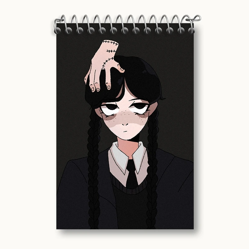 دفتر یادداشت 50 برگ خندالو مدل ونزدی (Wednesday) کد F2464