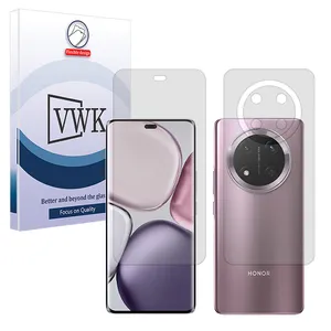VWK Tough model transparent screen protector suitable for Honor X9c mobile phone along with the back protector