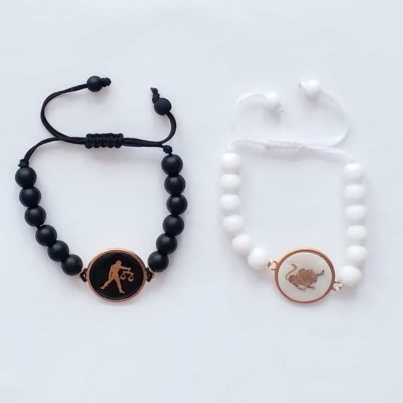 دستبند مدل ماه تولد مرداد و مهر کد F064 مجموعه 2 عددی دستبند مدل ماه تولد مرداد و مهر کد F064 مجموعه 2 عددی