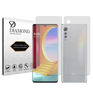 Diamond Tough model transparent screen protector suitable for LG Velvet mobile phone along with the back protector