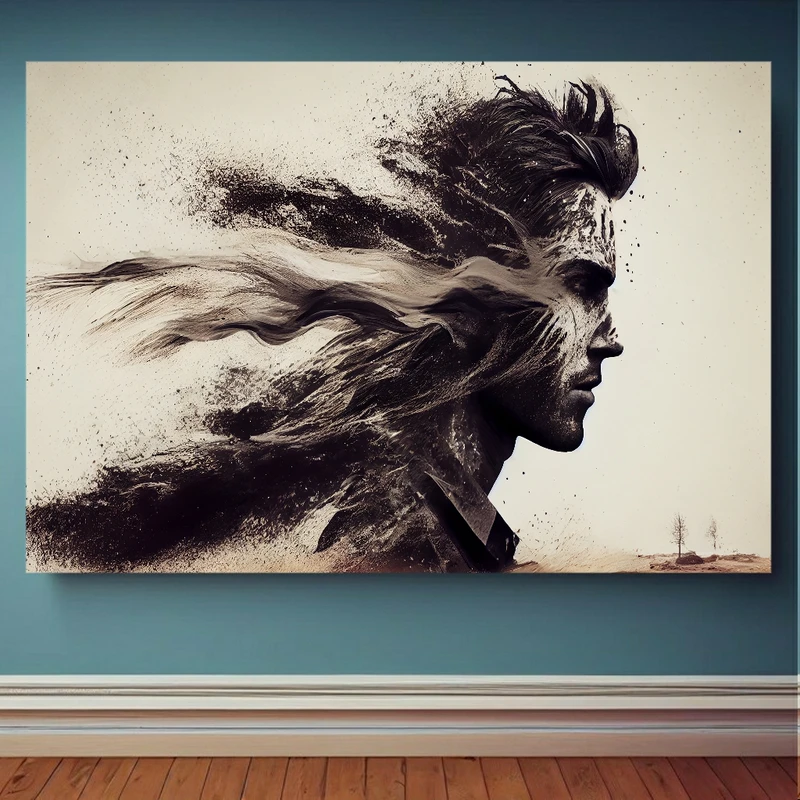 پوستر پارچه ای مدل چهره مدرن پسر کد PP1460