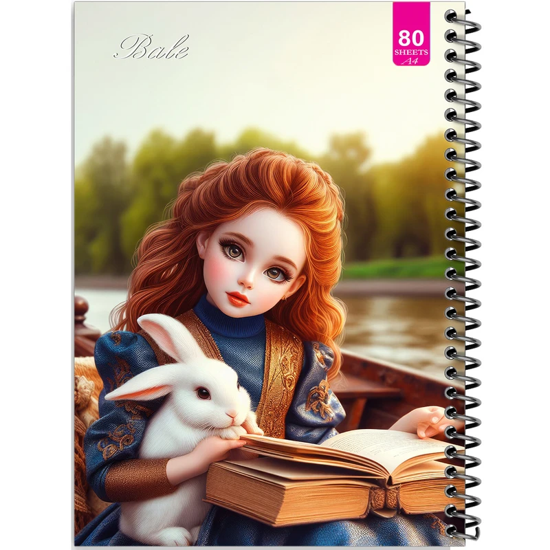 دفتر نقاشی 80 برگ بله مدل رحلی طرح فانتزی دخترانه کد A4-M317