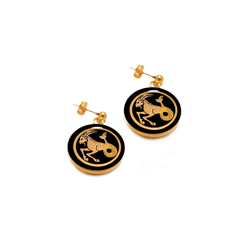 گوشواره زنانه مارک گلد طرح ماه تولد دی کد GSB10