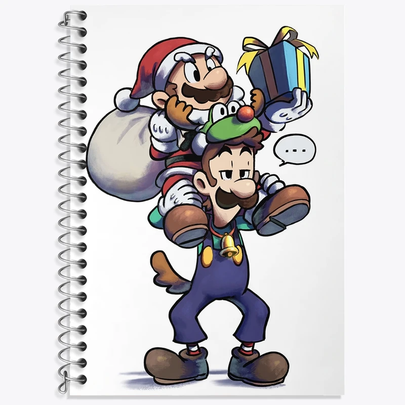 دفتر زبان 50 برگ خندالو مدل سه خط طرح (Mario) بازی سوپر ماریو کد 31535