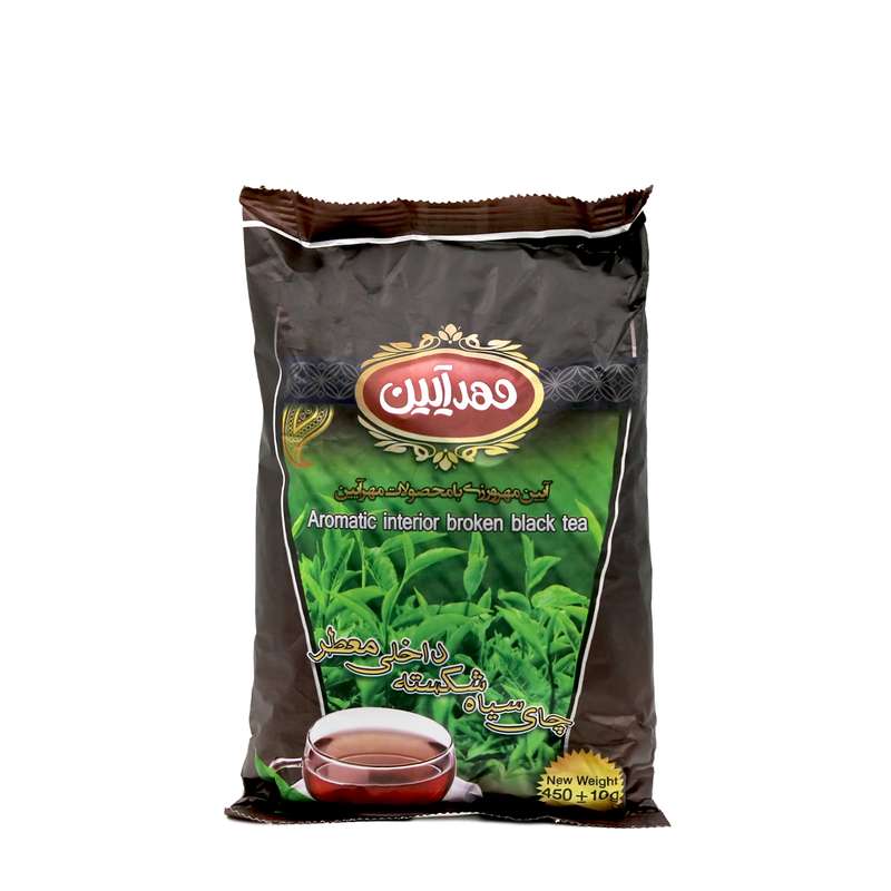 چای شکسته درجه یک ایرانی معطر مهرآیین-450 گرم