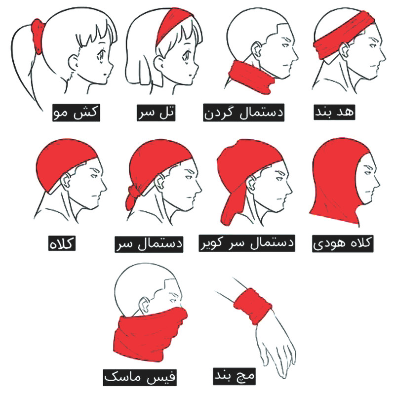 اسکارف ورزشی مدل SCF-02-010 طرح تایپوگرافی
