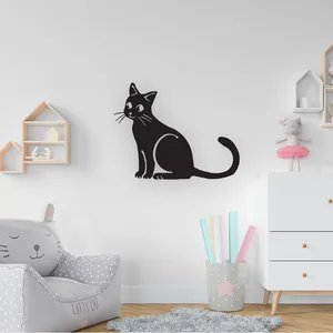 استیکر دیواری کودک مدل گربه سیاه