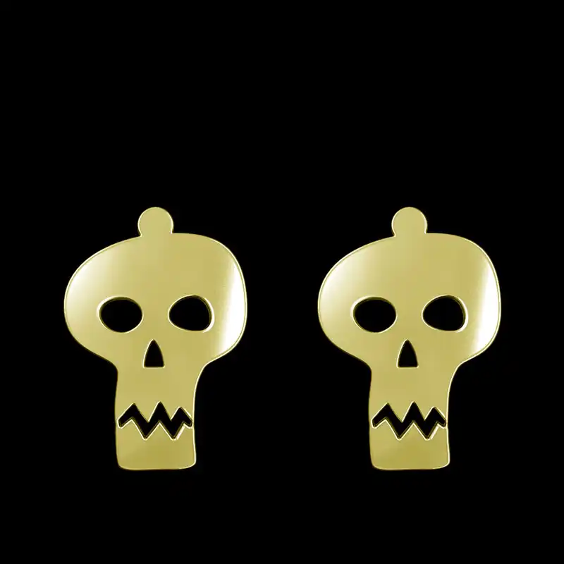 گوشواره طلا 18 عیار زنانه مدوپد مدل جمجمه کد GA1-15731