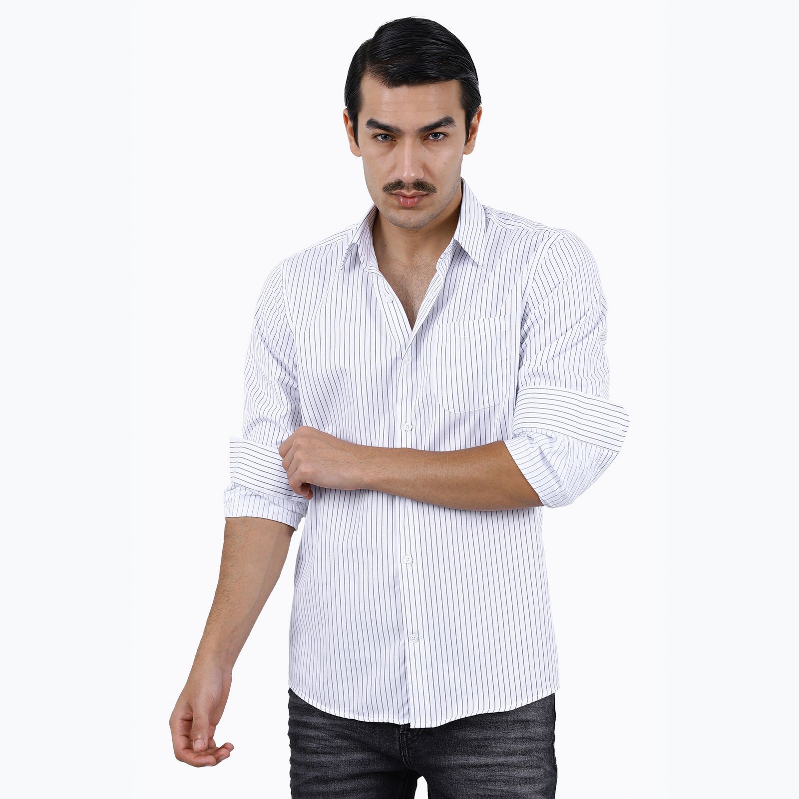 پیراهن آستین بلند مردانه پاتن جامه مدل راه راه 402721030106001 -  - 1