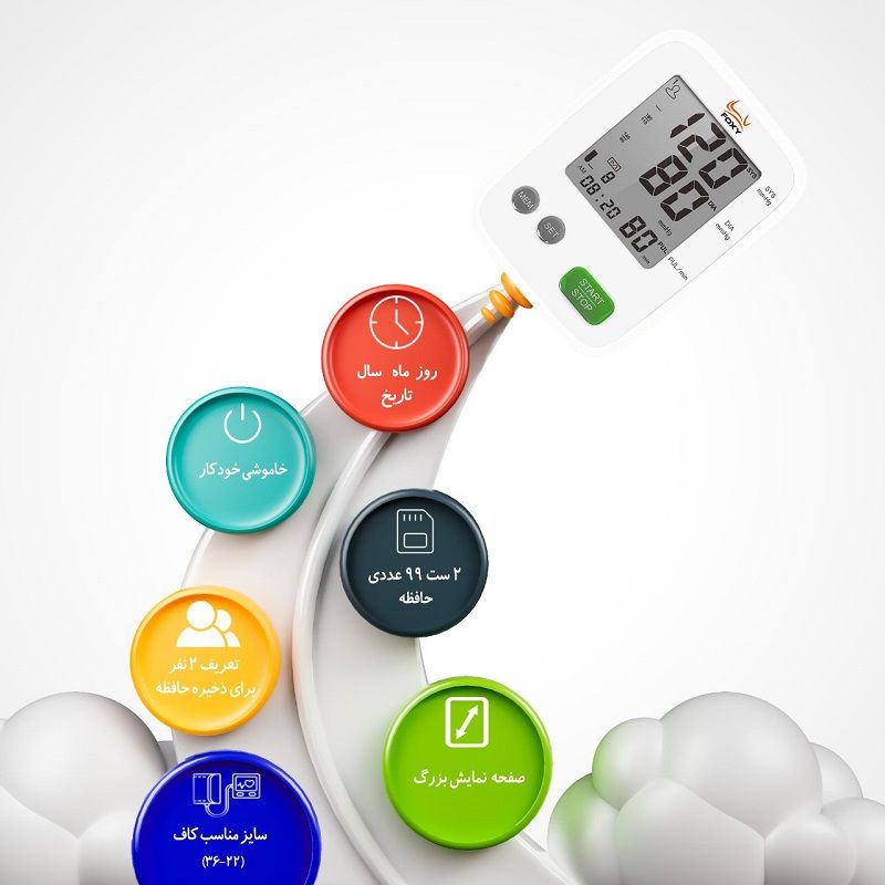 فشارسنج بازویی دیجیتال فوکسی مدل ECCO به همراه پاوربانک فوکسی - - 4