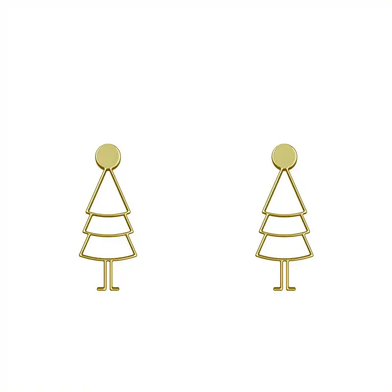 گوشواره طلا 18 عیار زنانه مدوپد مدل درخت کد GA1-15754