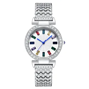 ساعت مچی عقربه ای زنانه مدل فول نگین صفحه نگین دار کد 3