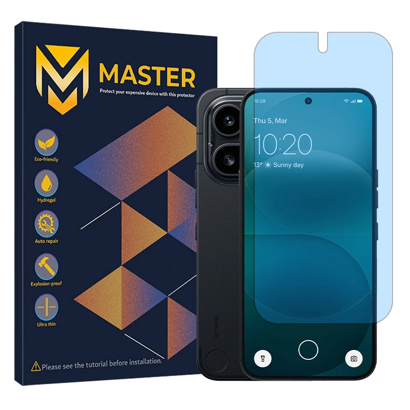 محافظ صفحه محافظ چشم مستر مدل فول چسب مناسب برای گوشی موبایل ناتینگ Phone 4a Pro