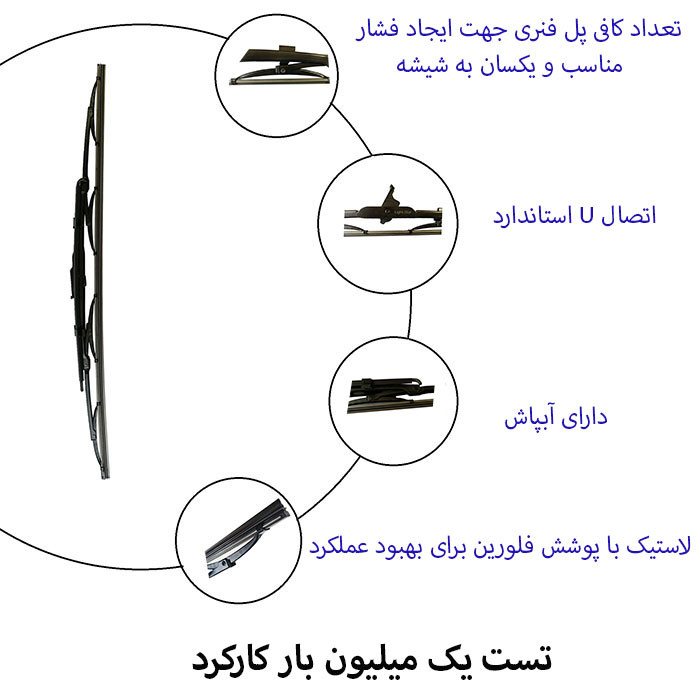 تیغه برف پاک کن لایت استار مدل کلاسیک مناسب برای وانت آریسان بسته دو عددی